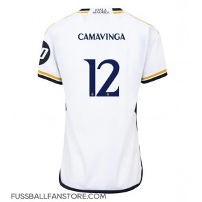 Real Madrid Eduardo Camavinga #12 Replik Heimtrikot Damen 2023-24 Kurzarm